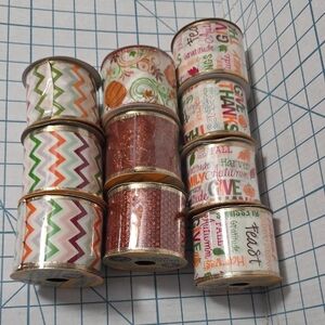 Autumn Harvest Ribbon Collection - Multicolor, 10 Rolls